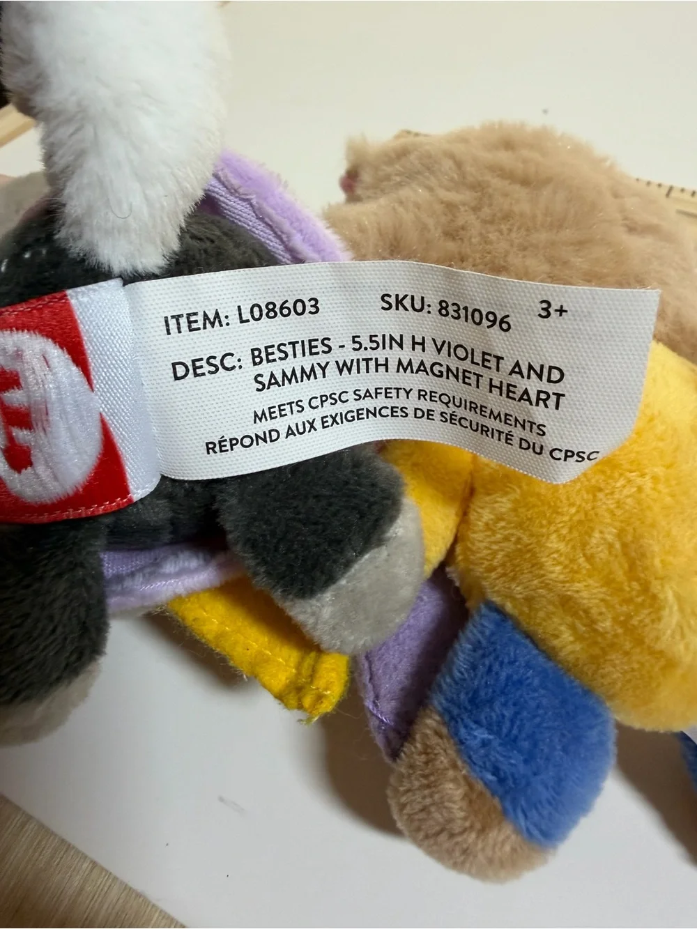 Fiesta magnetic best friends plush. Squirrel and wolf